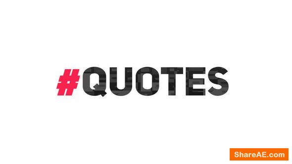 Videohive The Quotes