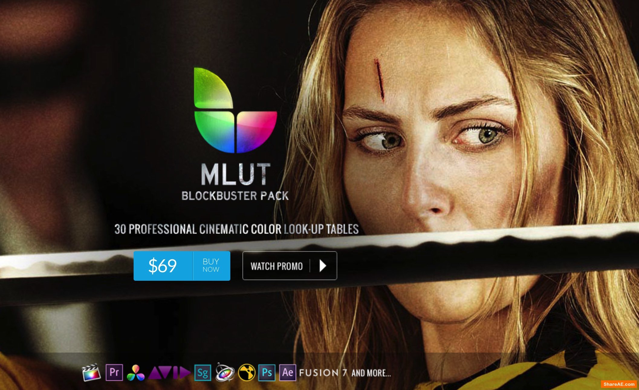 mLUT Blockbuster Pack - 30 Professional Cinematic Color Look-Up Tables - MotionVFX