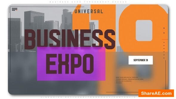 Videohive Business Expo Typography Opener