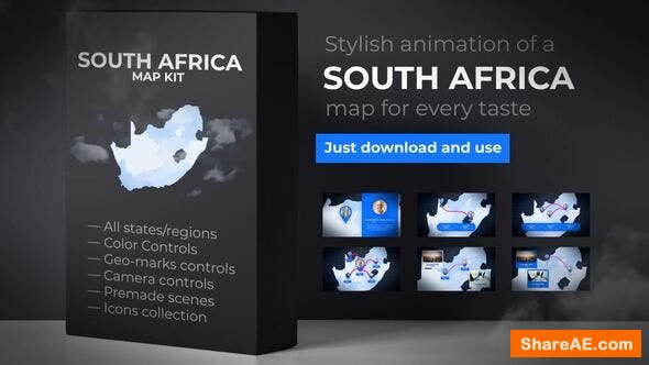 Videohive South Africa Map - Republic of South Africa Map Kit