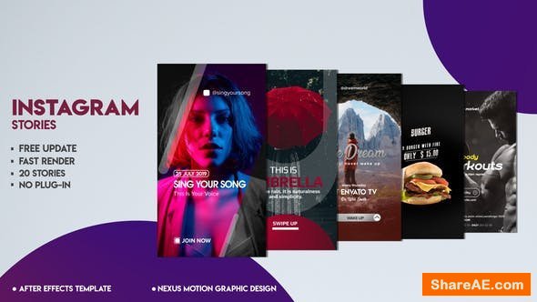 free download after effect instagram promo template