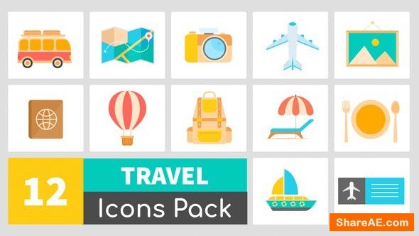 Videohive  Animated Travel Icons Pack