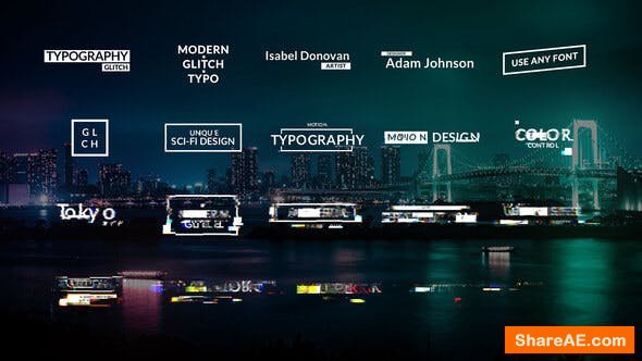 Videohive Glitch Titles Animations