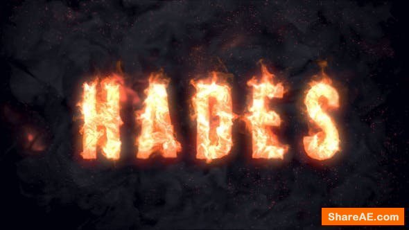 Videohive Hades - Animated Fire Typeface