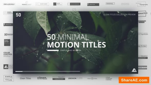 Videohive Minimal Titles Collection