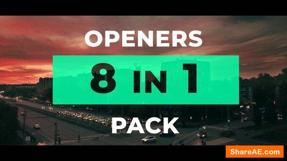 Videohive 8 Modern Openers Pack