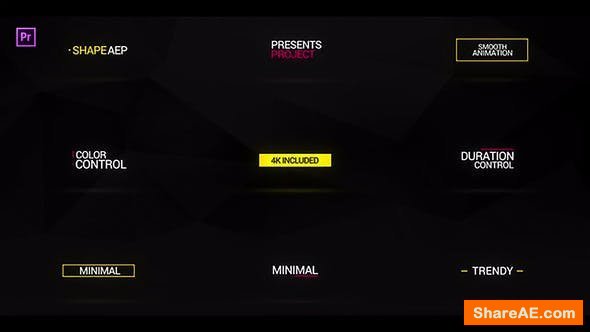 Videohive Modern Titles Animations for Premiere Pro | Essential Graphics