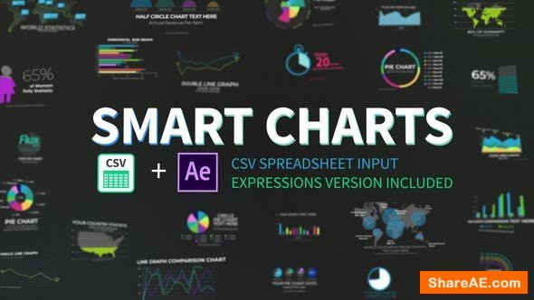 Videohive Smart Charts CSV Infographics