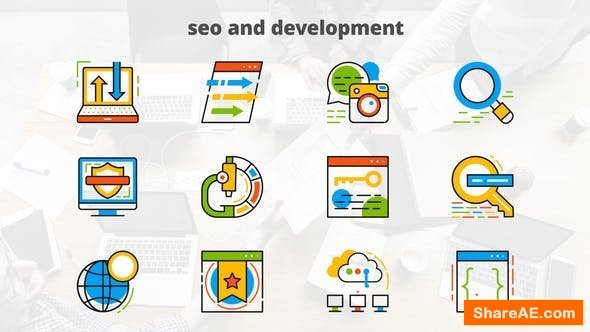 Videohive Seo And Development - Flat Animated Icons