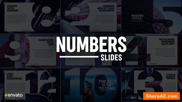 Videohive Numbers Slideshow