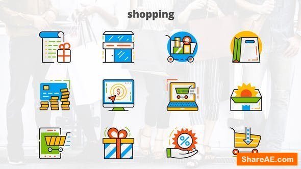 Videohive Shopping - Flat Animated Icons