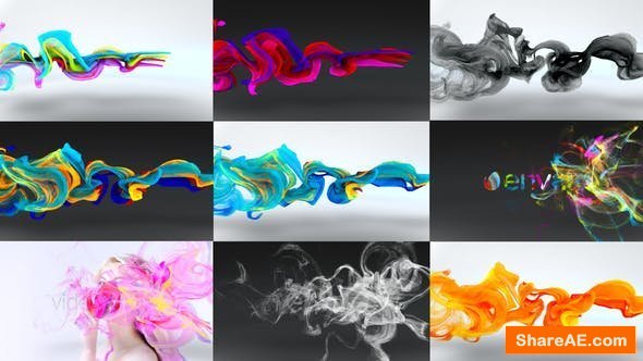 Videohive Colorful Particles Flowing Logo