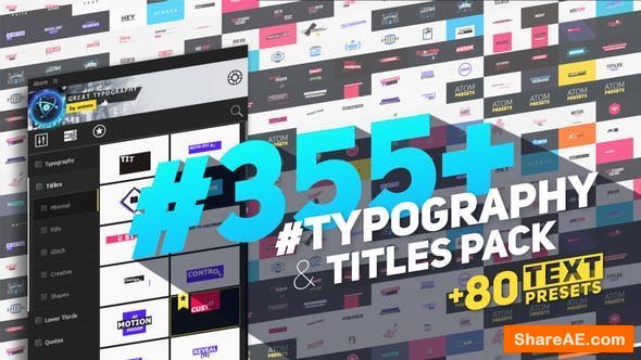 Videohive Big Pack of Typography | Atom