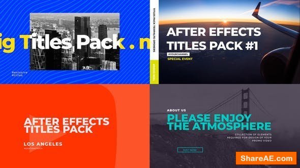 Videohive Lifestyle Titles Pack