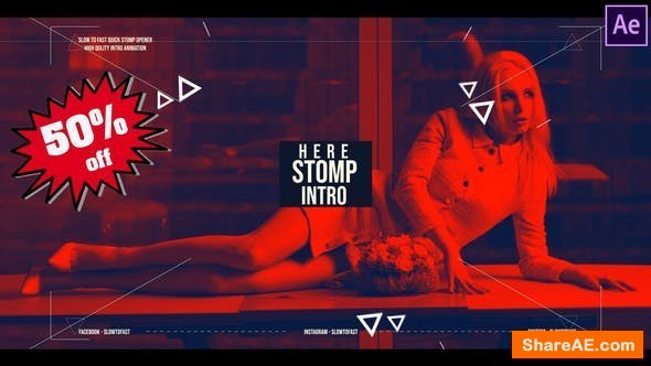 Videohive Actionable colorful stomp intro
