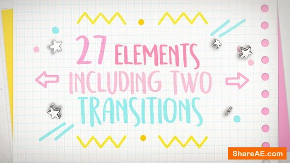 Videohive School Notebook Kids And Teens Package