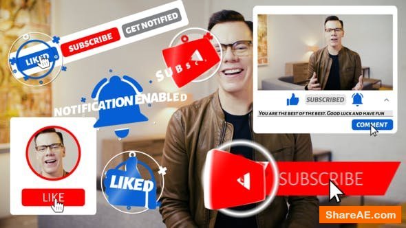 Videohive Youtube Subscribe Pack 4