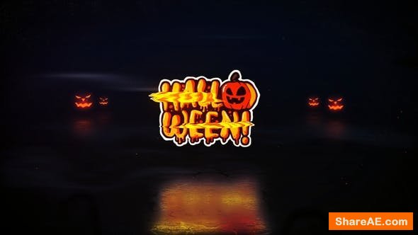 Videohive Halloween Glitch Logo