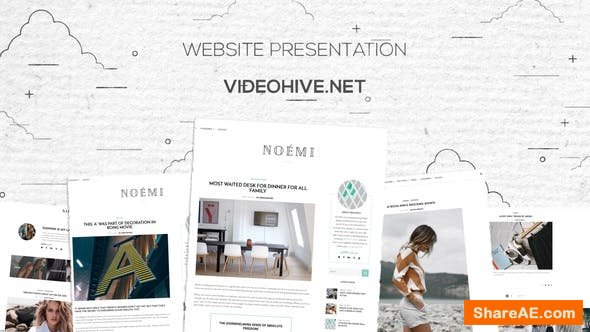 Videohive Grunge Paper Website Promo