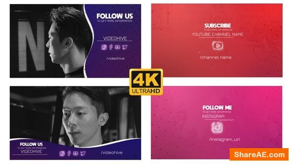 Videohive Social Outro - Follow Pack