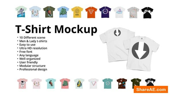 Download Videohive Animated Mockup Pro 360 Animated T Shirt Mockup Template Free After Effects Templates After Effects Intro Template Shareae