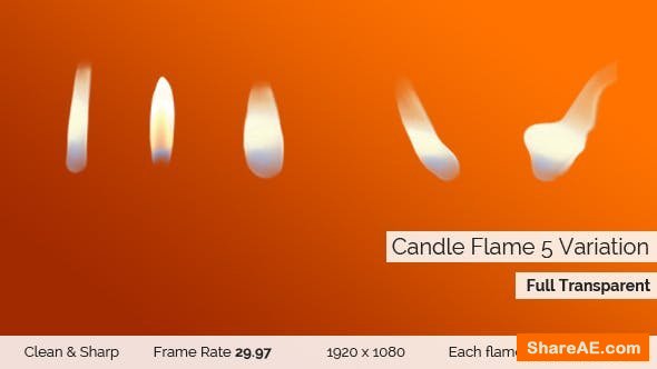 Videohive Candle Flame 5 Variation - Motion Graphics