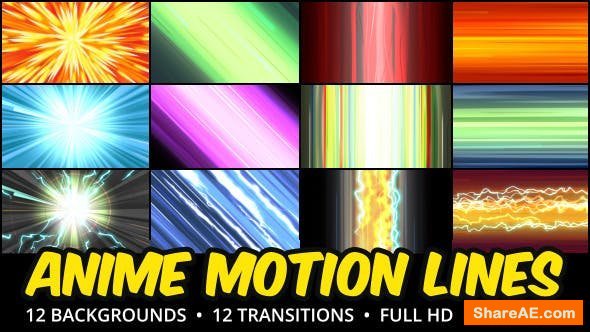 Videohive Anime Motion Lines Background Pack - Motion Graphics