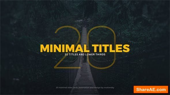 Videohive Minimal Titles 20206702