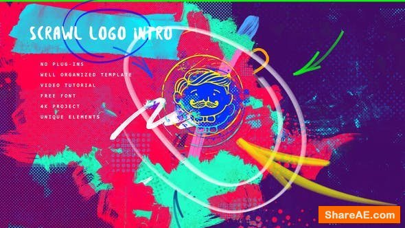 Videohive Scrawl Logo Intro 4K/ Instagram Stories Opening/ Bits and Pieces/ Brush Oil Paint/ Marker Transition