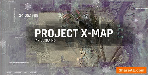 Videohive Project X MAP / Technology Paralax Slideshow / 3D Camera / Clean Travel Memories / Satellite Photo