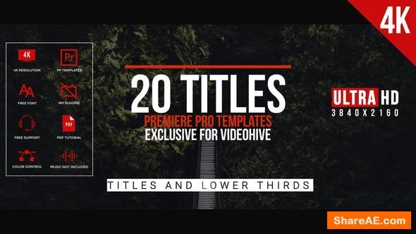 Videohive Modern Minimal Titles For Premiere Pro