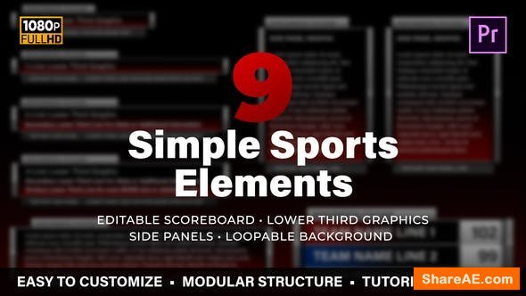 Videohive Simple Sports Elements Kit | MOGRT for Premiere Pro