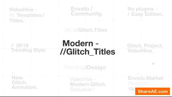 Videohive Modern Glitch Titles 23494883