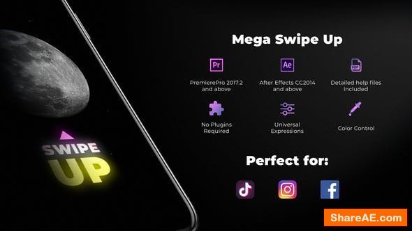 Videohive Mega Swipe Up - Premiere Pro
