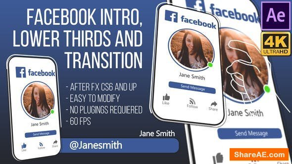 Videohive Facebook Intro and Lowerthird (AfterFX)