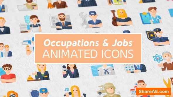 Videohive Occupations & Jobs Modern Flat Animated Icons
