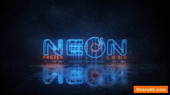 Videohive Frozen Neon Logo