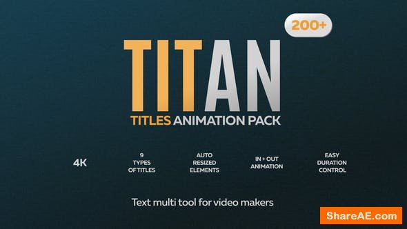 Videohive Titan Titles Animation Pack for Premiere Pro