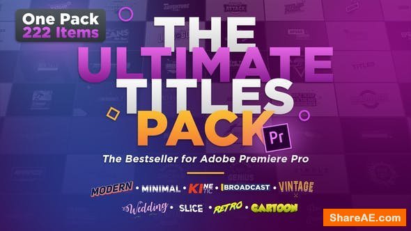 Videohive The Ultimate Titles Pack - Premiere Pro