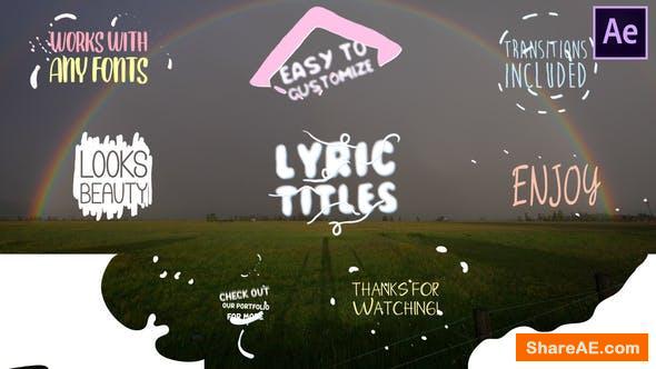 Videohive Cartoon Lyric Titles | After Effects