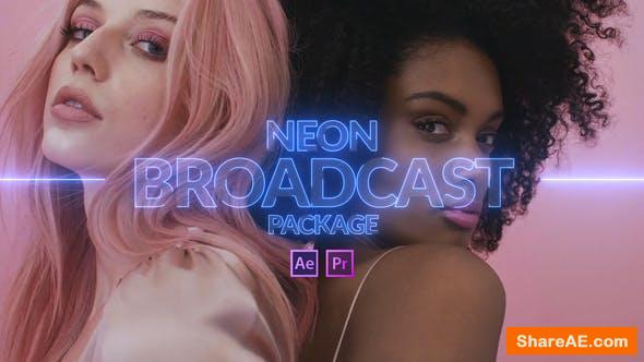 Videohive Neon Broadcast Package