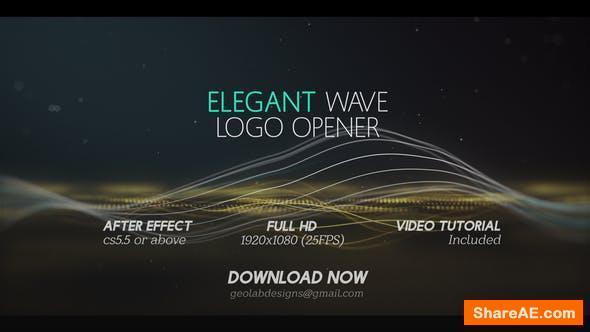 Videohive Elegant Wave Logo Opener l Particles Lines Logo Opener