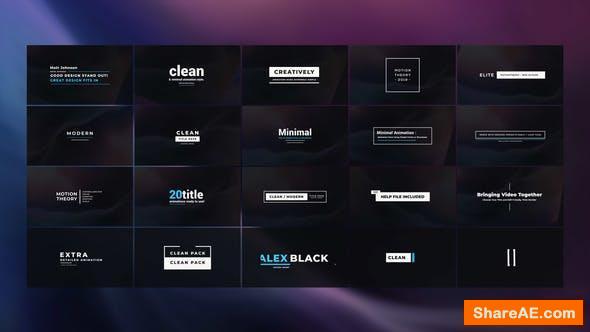 Videohive Clean Titles 23131207
