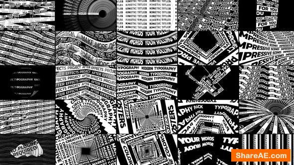 Videohive Abstract Typography // Black and White Posters