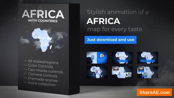Videohive Africa Animated Map - Africa Map Kit