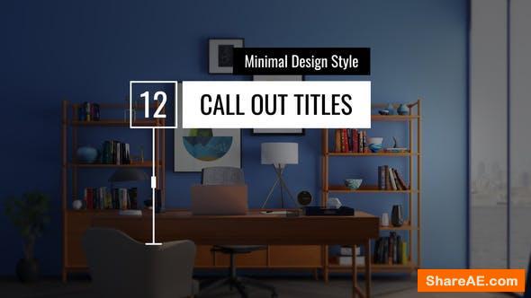Videohive Minimal Call Out Titles