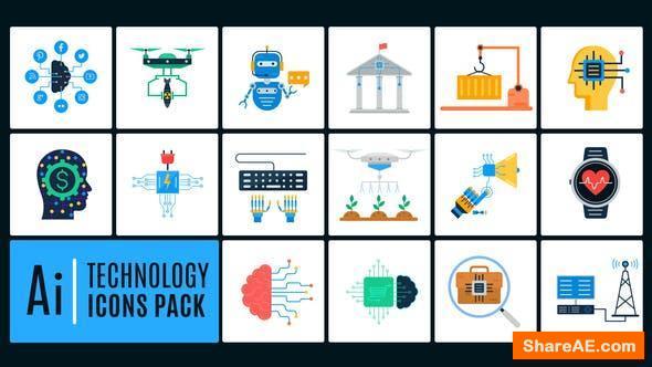 Videohive Ai Technology Icons Pack