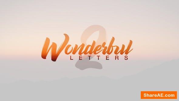 Videohive Wonderful Letters 2