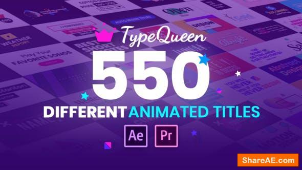Videohive TypeQueen - Animated Title and Kinetic Text