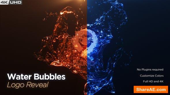Videohive Water Bubble Logo Reveal